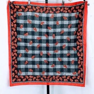 G Guccini Vintage Scarf Square Paisley Print Made in Italy 31" L 30" W